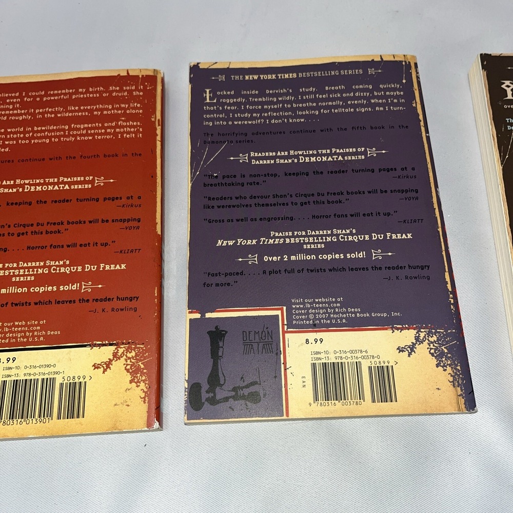 THE DEMONATA SERIES paperback books lot of 3‎  BY DARREN SHAN - Books 4,5 And 9 - Picture 6 of 8